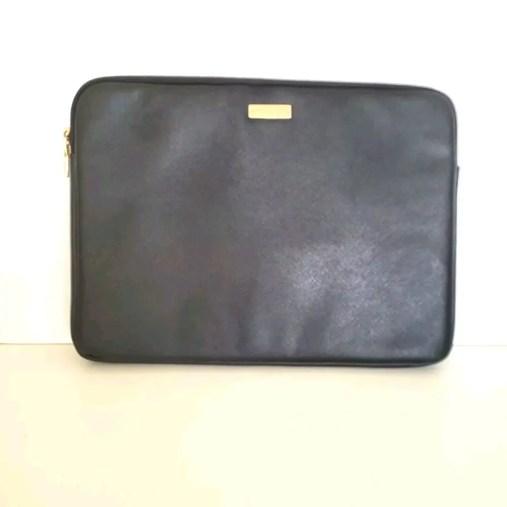 Kate Spade Black Solid Universal Laptop Slim Sleeve Pouch Zip‎ 13